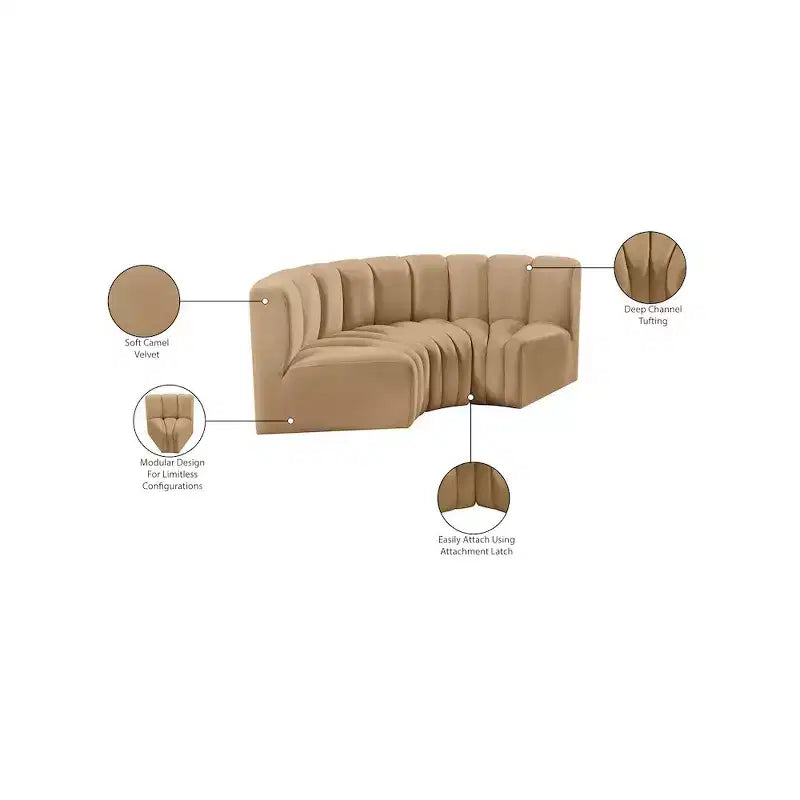 Divano modulare Arc Velvet