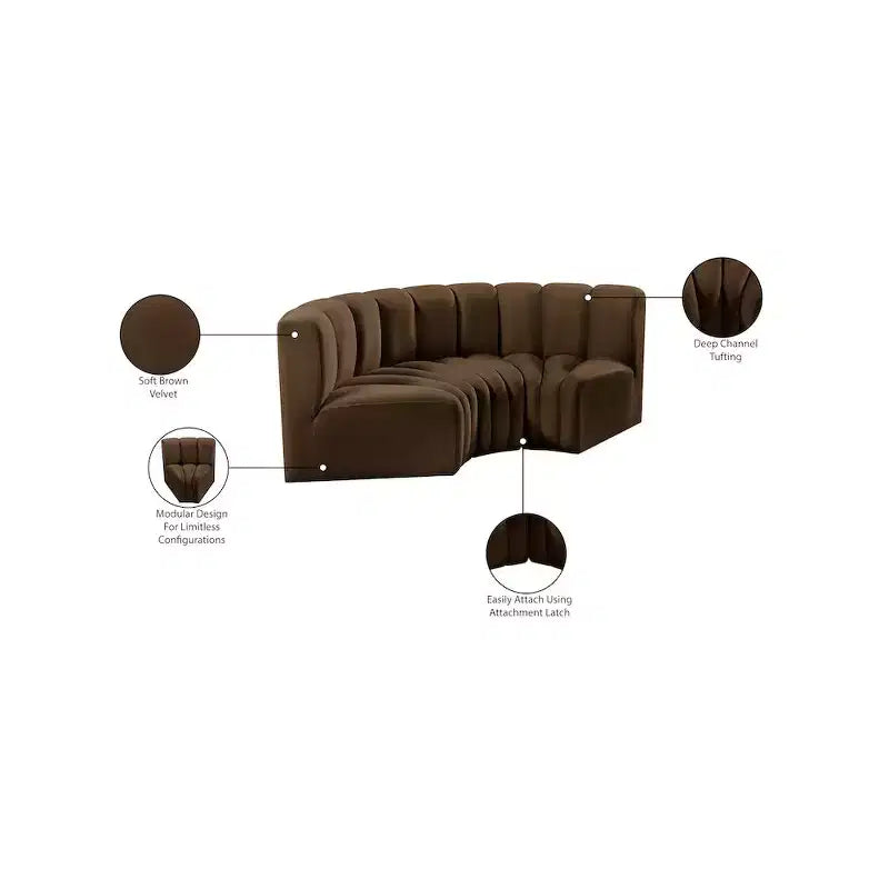 Divano modulare Arc Velvet
