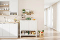 Narrow Sofa Tables with Storage, Console Table with 2-Door, Modern Sideboard with Storage Shelf, Coffee Bar for Living Room, Office White
