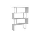 Libreria geometrica in legno e metallo