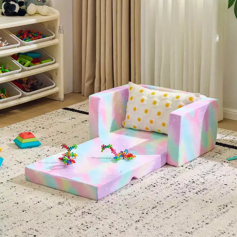 Divano Letto Pieghevole per Bambini con Cuscino Completamente Imbottito
