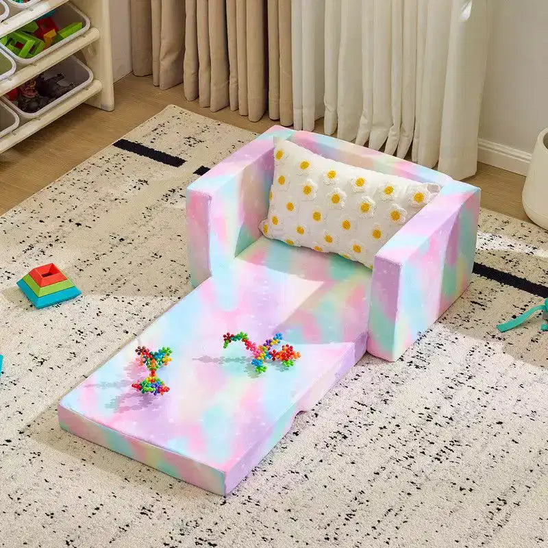 Divano Letto Pieghevole per Bambini con Cuscino Completamente Imbottito