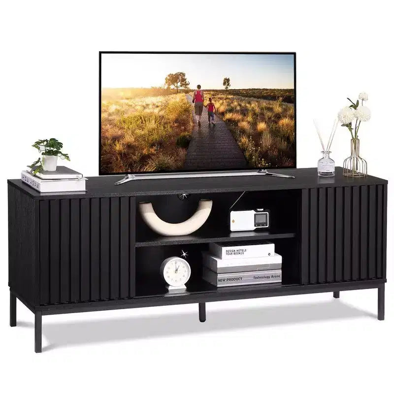 TV Stand with Storage Cabinets for 32-65 Inch TVs