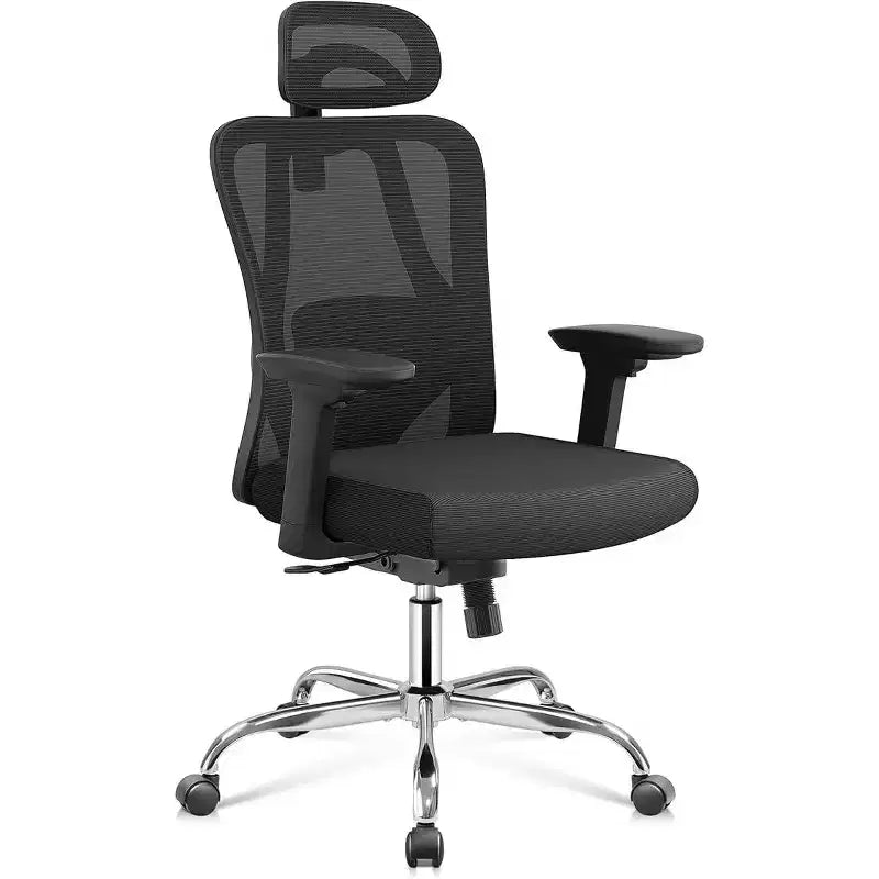 Ergonomic Mesh Desk Chair with Adjustable 3D Headrest, Lumbar Support and 3D Armrests – Big and Tall