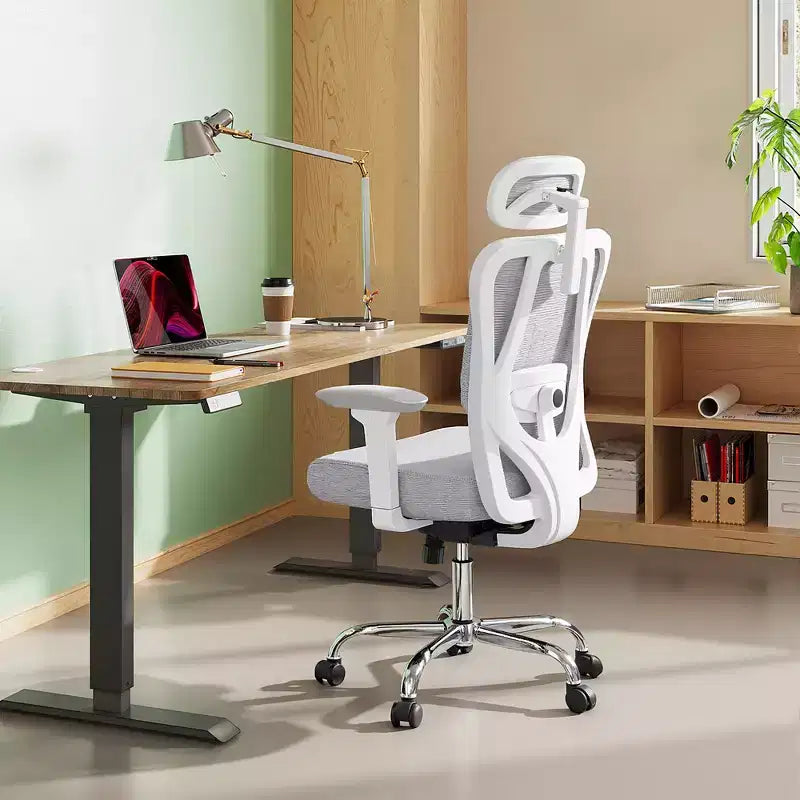 Sedia da Scrivania Ergonomica in Rete con Poggiatesta 3D Regolabile, Supporto Lombare e Braccioli 3D – per Persone Robuste e Alte