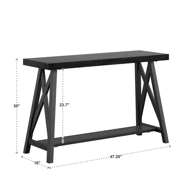 Console Table with Open Shelf