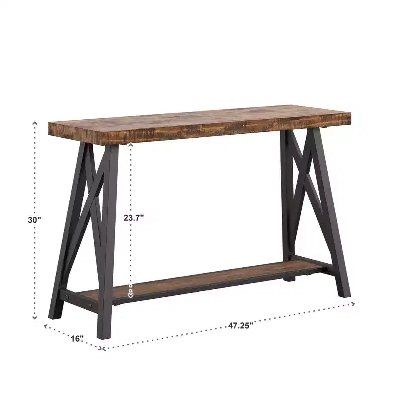Console Table with Open Shelf