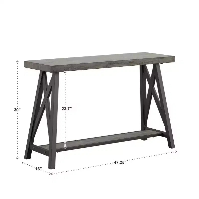 Consolle con ripiano aperto