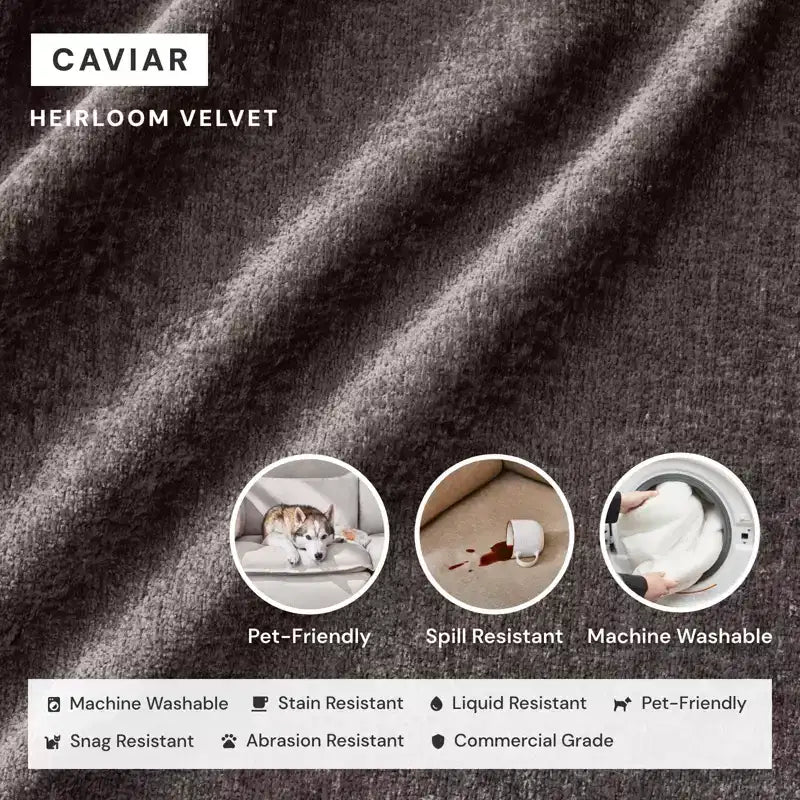Divano sezionale a U modulare lavabile a 6 posti con pouf, cuscino sagomato e cuscini di seduta in memory foam