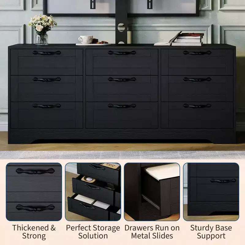 TV Stand with Mount and 9 Drawers