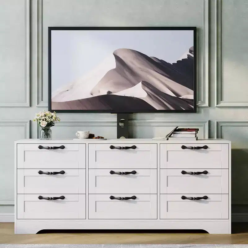 TV Stand with Mount and 9 Drawers