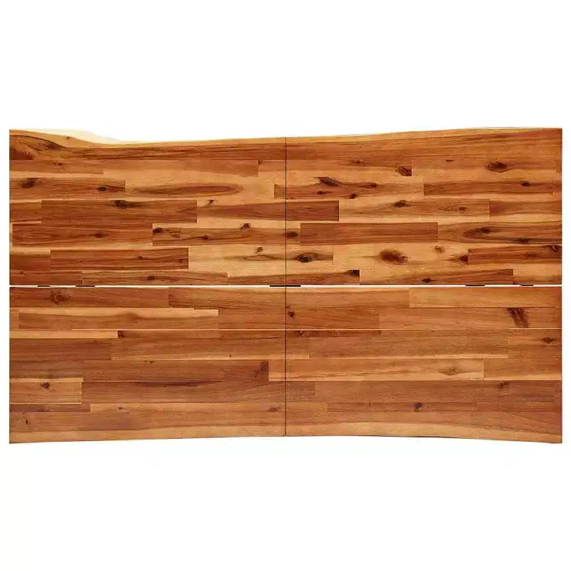 Tavolo da pranzo in legno massello di acacia con bordo vivo
