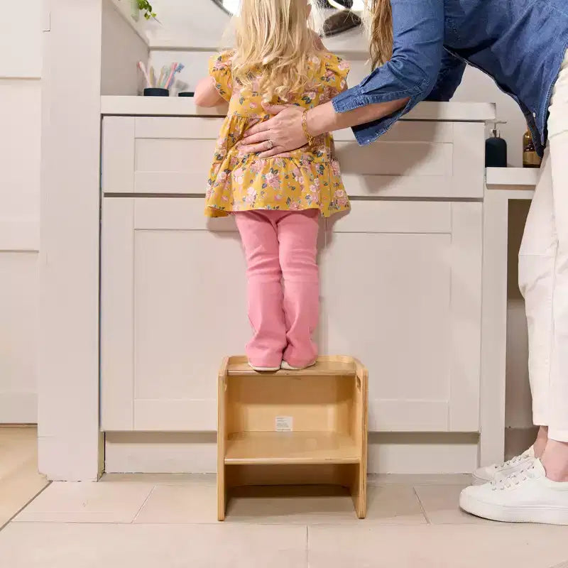Sedia per bambini multiuso Bentwood – Seggiolina cubo in legno 3 in 1 per bambini