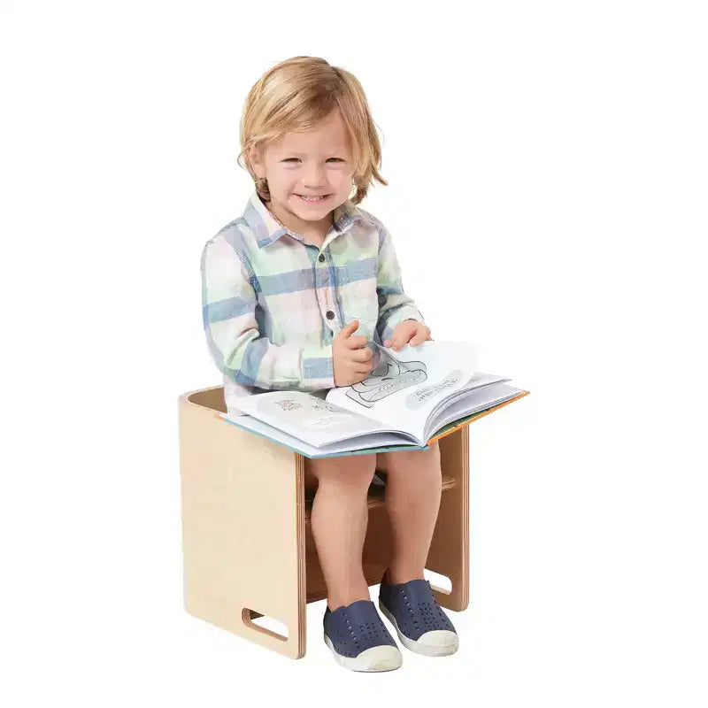 Bentwood Multipurpose Toddler Chair – 3-in-1 Wooden Cube Chair for Kids