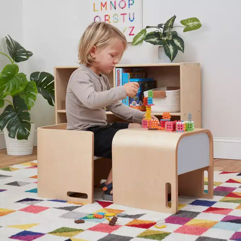 Bentwood Multipurpose Toddler Chair – 3-in-1 Wooden Cube Chair for Kids