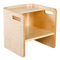 Sedia per bambini multiuso Bentwood – Seggiolina cubo in legno 3 in 1 per bambini
