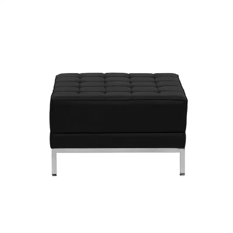 Quilted Tufted Modular Ottoman in LeatherSoft Upholstery – Commercial Grade