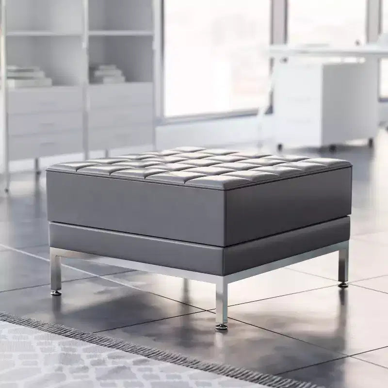 Pouf Modulare Trapuntato in Pelle Sintetica – Qualità Commerciale