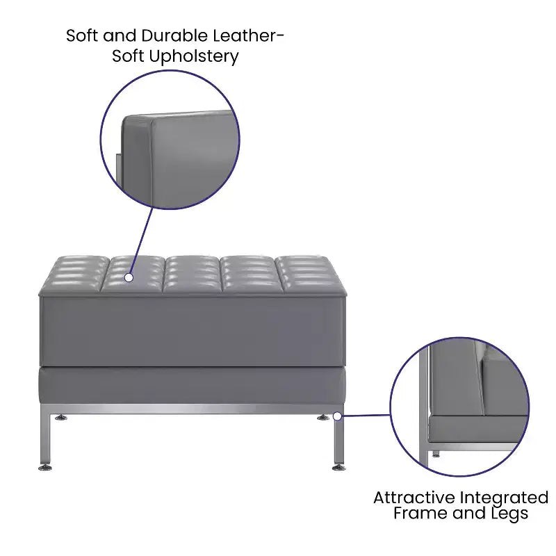 Pouf Modulare Trapuntato in Pelle Sintetica – Qualità Commerciale