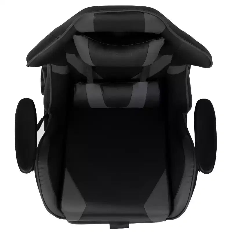 Sedia da gaming stile racing con schienale reclinabile e poggiapiedi estraibile