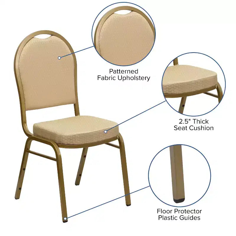 Dome Back Stacking Banquet Chair – Commercial Grade, Multiple Colors Available