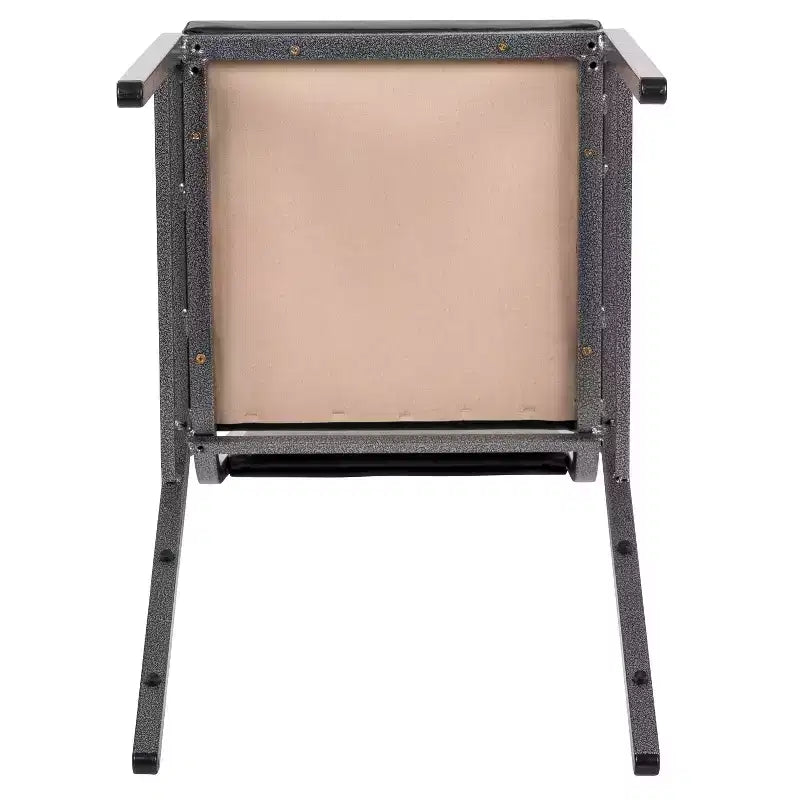 Sedia impilabile da banchetto con schienale quadro e telaio in acciaio colore Silver Vein – Qualità commerciale