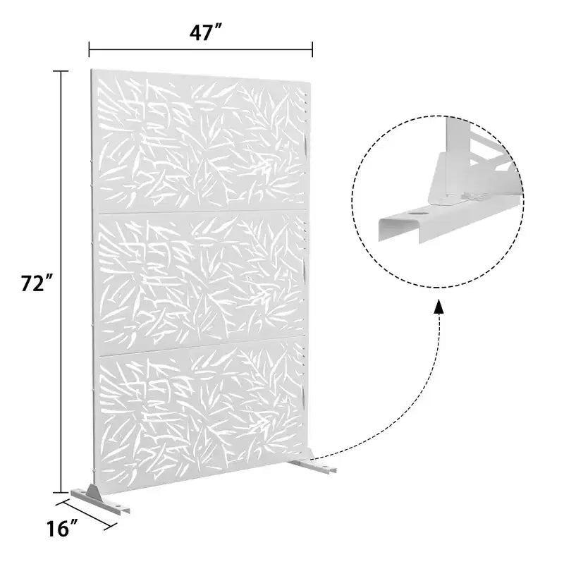 Schermo per la privacy in metallo da esterno – Pannello decorativo autoportante per patio