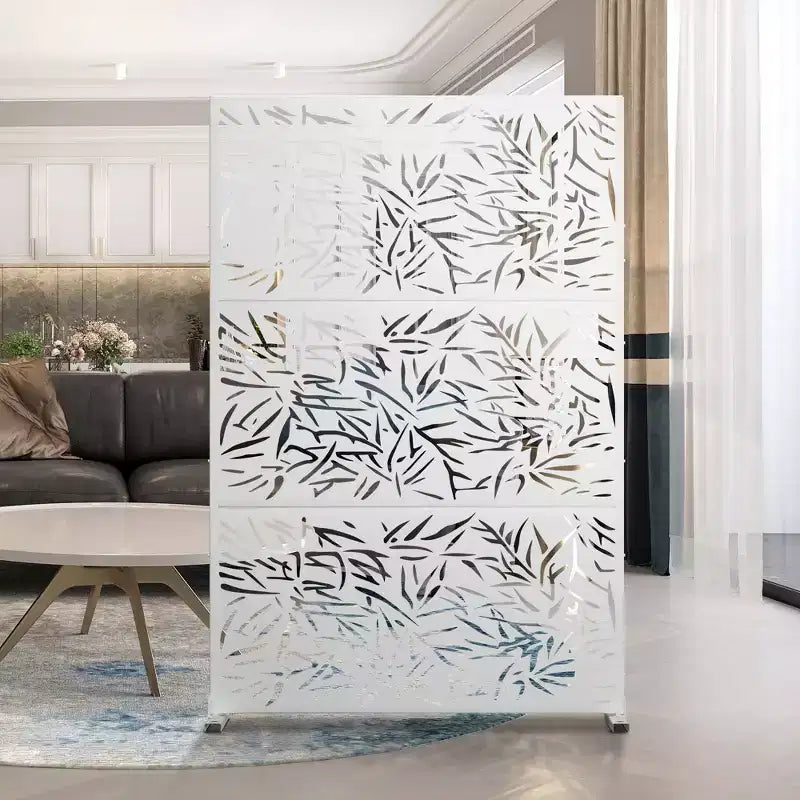 Metal Outdoor Privacy Screen – Freestanding Patio Decorative Panel