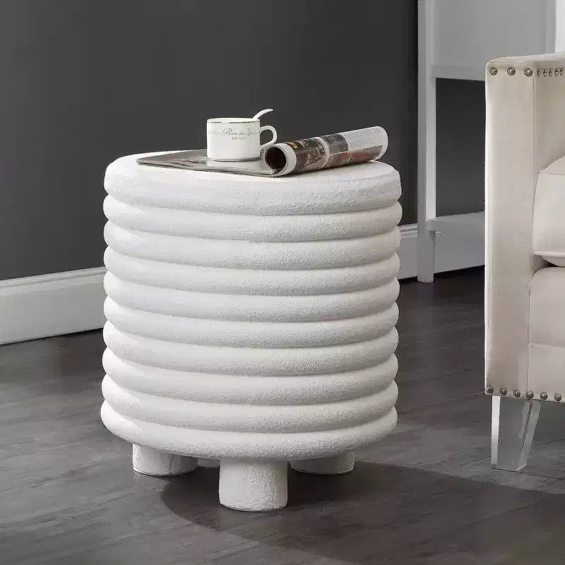 18" Round 3-Legged Drum Accent Table, Indoor/Outdoor