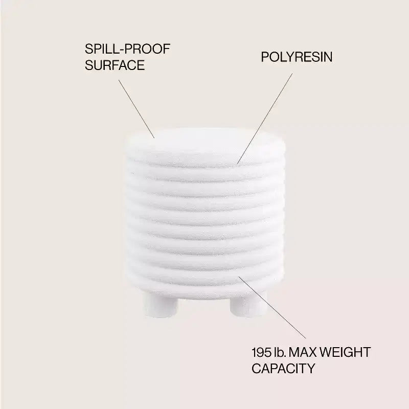 18" Round 3-Legged Drum Accent Table, Indoor/Outdoor