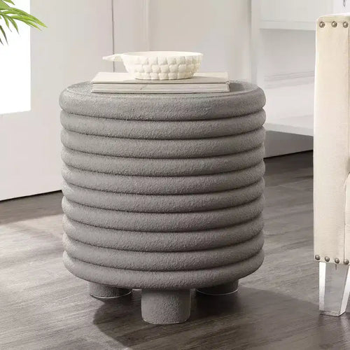 18" Round 3-Legged Drum Accent Table, Indoor/Outdoor