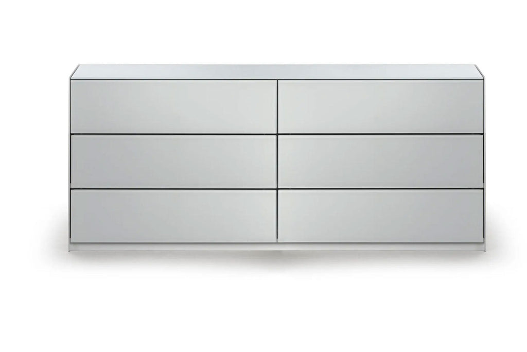 Cassettiera Absolute - Piani e frontali disponibili in vetro, specchio satinato o porcellana.Caratteristiche: Telaio in acciaio completamente saldato Disponibile in tutti i colori verniciati a polvere