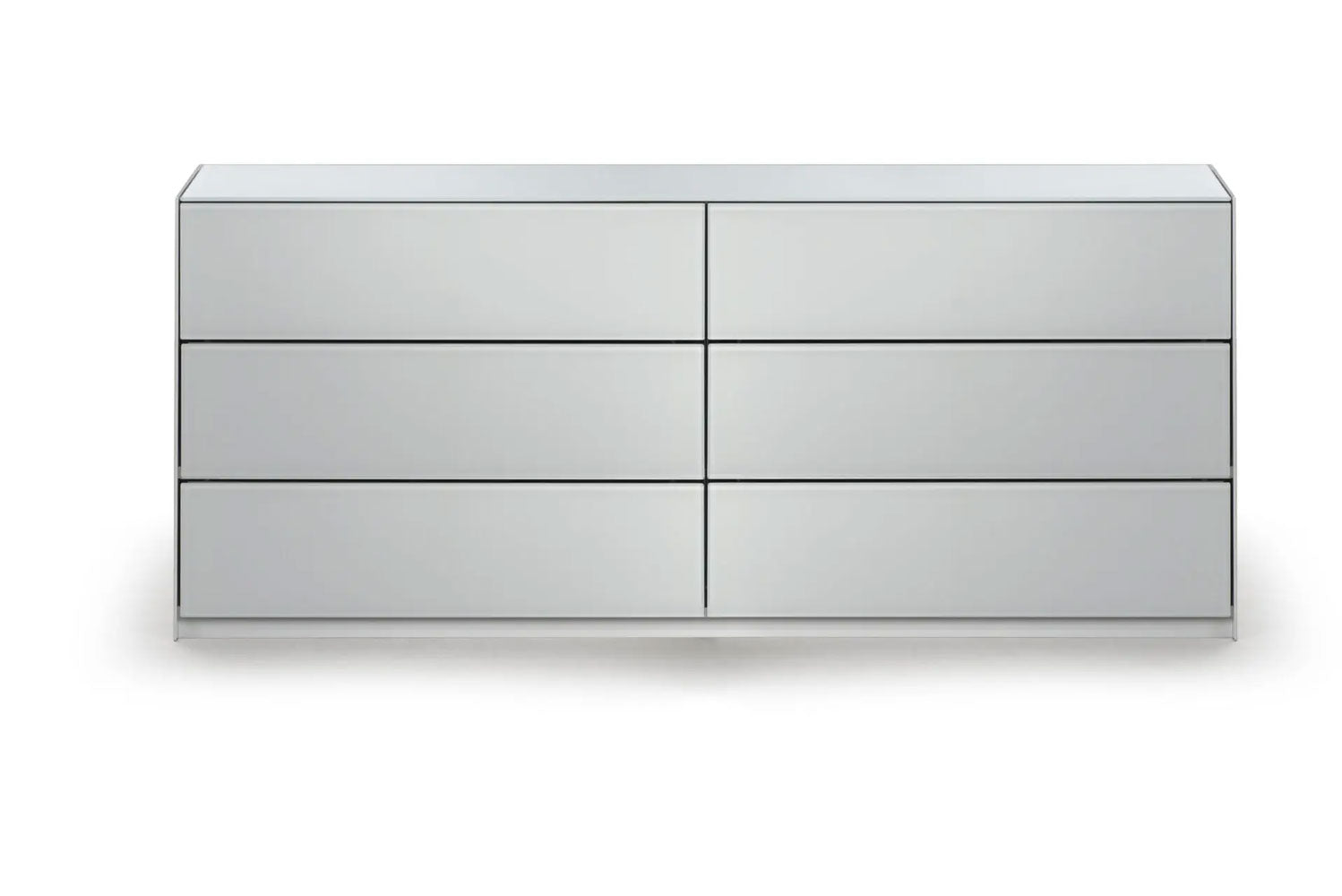 Cassettiera Absolute - Piani e frontali disponibili in vetro, specchio satinato o porcellana.Caratteristiche: Telaio in acciaio completamente saldato Disponibile in tutti i colori verniciati a polvere