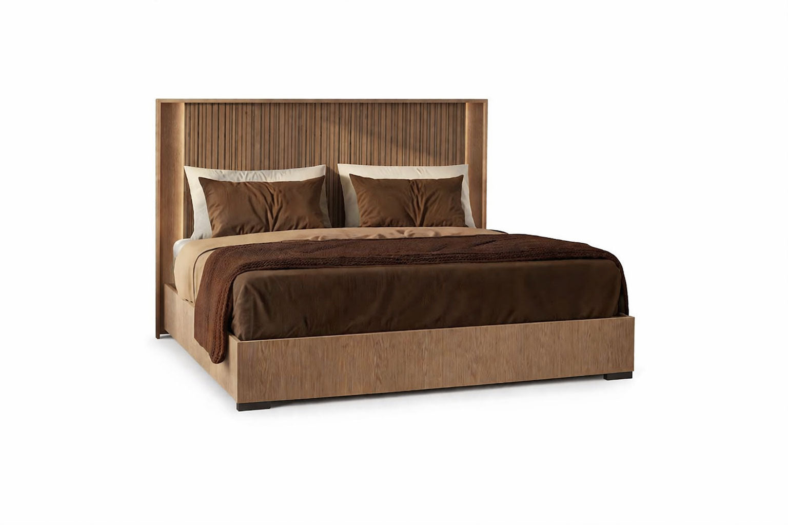 Letto imbottito (ordine speciale) - Questa luce diffusa crea un'atmosfera calma e intima, perfetta per il riposo e il relax