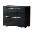 Nightstand - Color: Grey Koto High Gloss Material: Wood Veneer Dimensions: Size: W 24 x D 18 x H 22 Description:A nightstand with a Koto