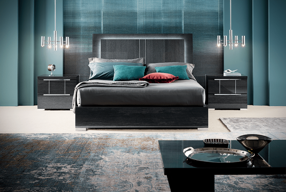 Nightstand - Color: Grey Koto High Gloss Material: Wood Veneer Dimensions: Size: W 24 x D 18 x H 22 Description:A nightstand with a Koto