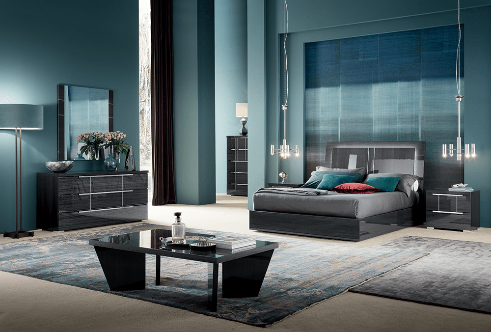 Nightstand - Color: Grey Koto High Gloss Material: Wood Veneer Dimensions: Size: W 24 x D 18 x H 22 Description:A nightstand with a Koto