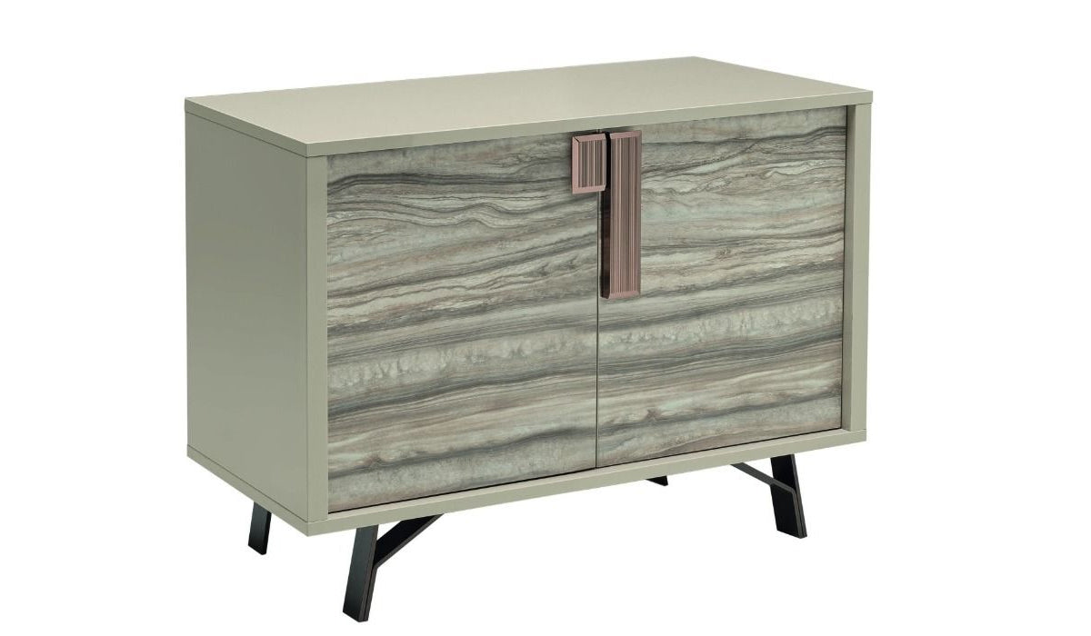 Credenza a 2 ante Jupiter - Ampio spazio di archiviazione in un design elegante e contemporaneo - Eco Stone MattePearl Line High Gloss