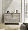 Credenza a 2 ante Jupiter - Ampio spazio di archiviazione in un design elegante e contemporaneo - Eco Stone MattePearl Line High Gloss