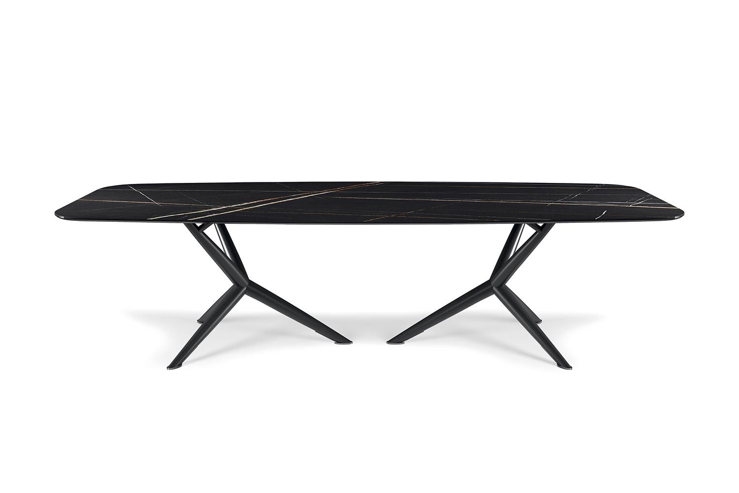 Tavolo da pranzo Atlantis Keramik - Varie finiture ceramiche per il piano e finiture metalliche per la base - Prodotto in Italia