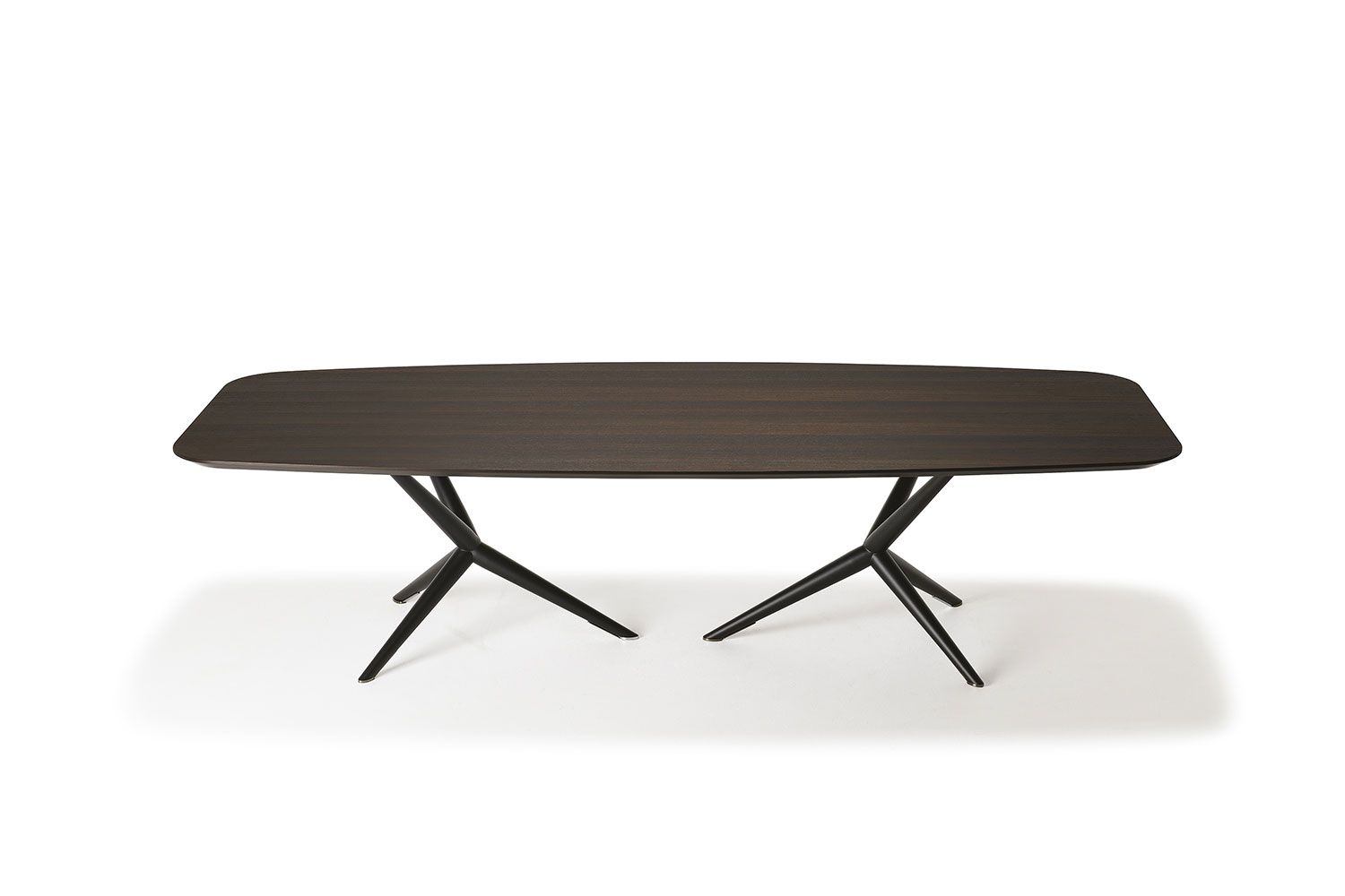 Tavolo da Pranzo in Legno Atlantis - Le basi a doppio piedistallo utilizzano forme geometriche sia per il supporto che per l'impatto visivo - Fabbricato in Italia