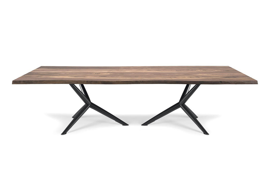 Tavolo da Pranzo in Legno Atlantis - Le basi a doppio piedistallo utilizzano forme geometriche sia per il supporto che per l'impatto visivo - Fabbricato in Italia