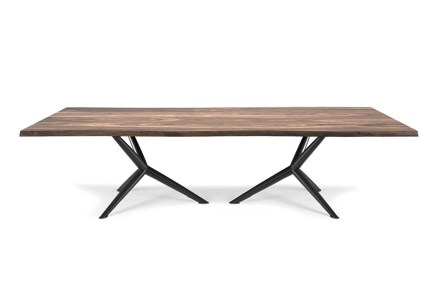 Tavolo da Pranzo in Legno Atlantis - Le basi a doppio piedistallo utilizzano forme geometriche sia per il supporto che per l'impatto visivo - Fabbricato in Italia