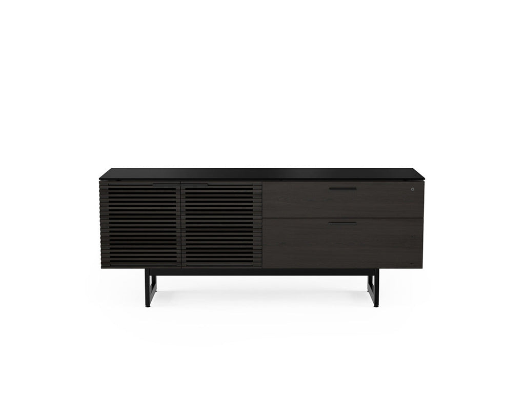 Credenza da ufficio per corridoio - Caratteristiche Ripiani regolabili Cassetto portaoggetti Archivio documenti formato letter/legale Cassetti con serratura - Linee pulite e stile raffinato