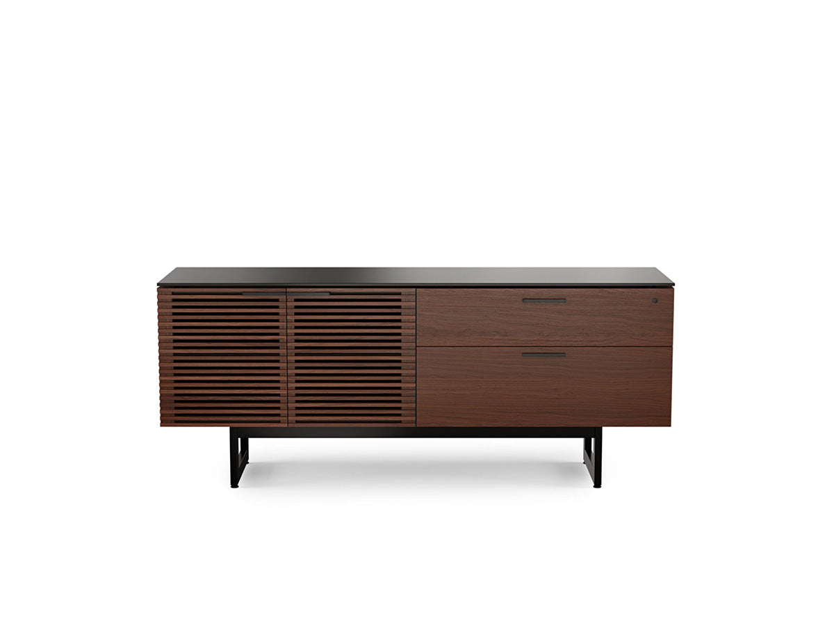 Credenza da ufficio per corridoio - Caratteristiche Ripiani regolabili Cassetto portaoggetti Archivio documenti formato letter/legale Cassetti con serratura - Linee pulite e stile raffinato