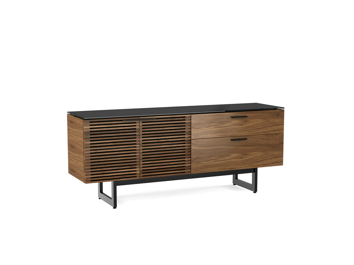 Credenza da ufficio per corridoio - Caratteristiche Ripiani regolabili Cassetto portaoggetti Archivio documenti formato letter/legale Cassetti con serratura - Linee pulite e stile raffinato