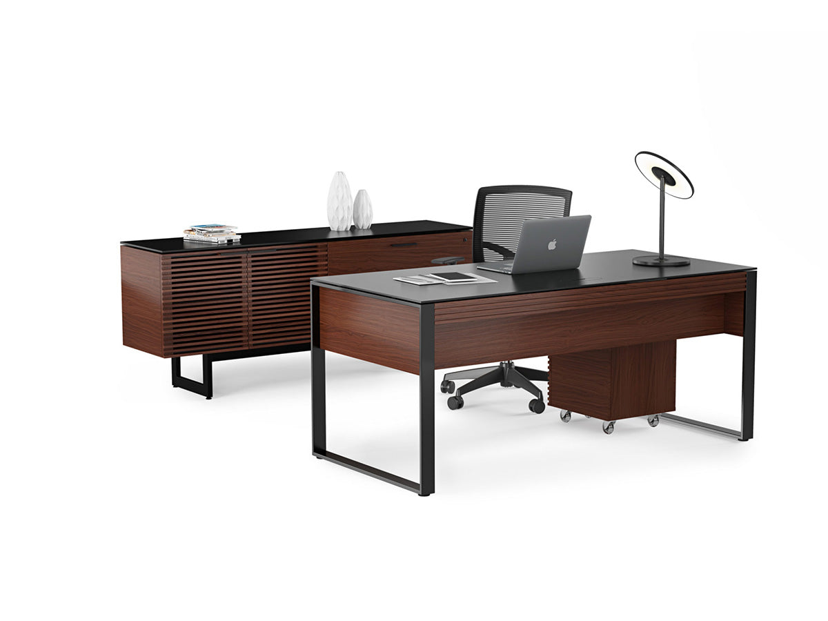 Credenza da ufficio per corridoio - Caratteristiche Ripiani regolabili Cassetto portaoggetti Archivio documenti formato letter/legale Cassetti con serratura - Linee pulite e stile raffinato