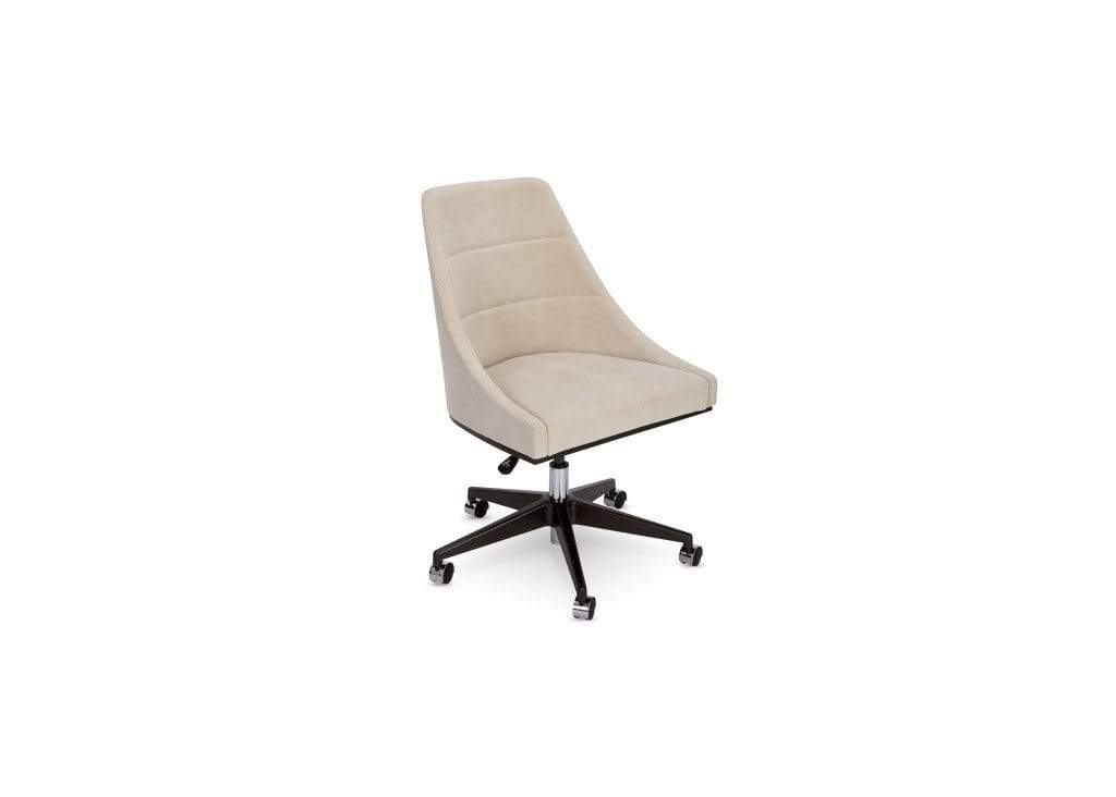 Sedia da scrivania Senna - Base girevole a cinque razze disponibile in qualsiasi finitura verniciata a polvere o alluminio lucidato. Ordine speciale - Dotata di texture sullo schienale a canali