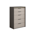 Cassettiera Muse - Colore: Grigio Cacao Opaco e Rovere Bianco Materiale: Legno Laccato Dimensioni: Cassettiera: 46A x 32L x 18P Descrizione:Una cassettiera verticale