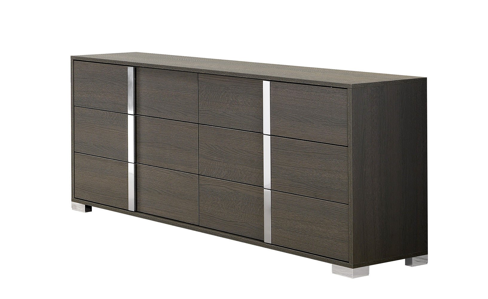 Cassettiera e Specchio Alice Grigio Opaco - Colore: Grigio Opaco Materiale: Legno Impiallacciato Stile: Moderno Dimensioni: Cassettiera: 65,3 L x 18,9 P x 34,2 A Specchio: